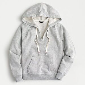 NWT J.Crew Garment-Dyed V-neck Hoodie in Original Cotton Terry Size: S AJ640